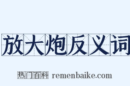 放大炮反义词是什么意思的图片